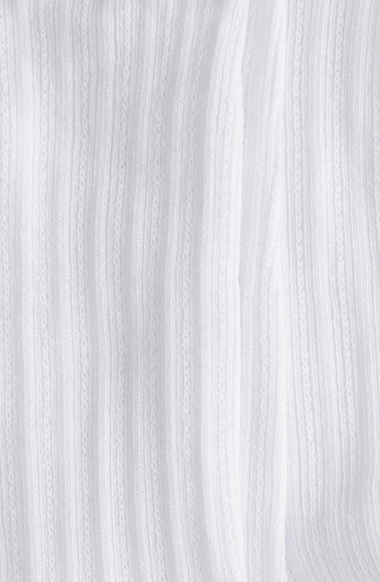 HUE HUE 3-PACK SCALLOPED POINTELLE CREW SOCKS