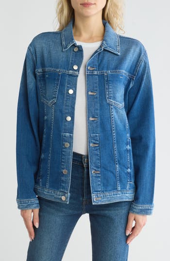 L Agence Karina Denim Jacket In Hayward