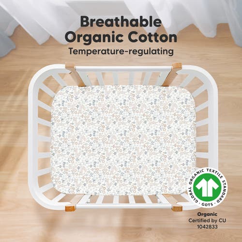 Keababies Soothe Fitted Mini Crib Sheet In Prairie