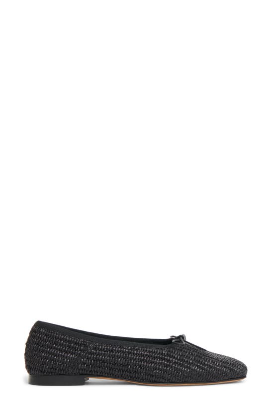 Mansur Gavriel Square Toe Ballet Flat In Black