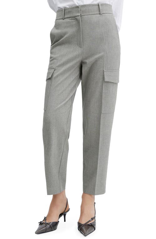 MANGO Cargo Suit Pants in Light Pastel Grey at Nordstrom, Size 6