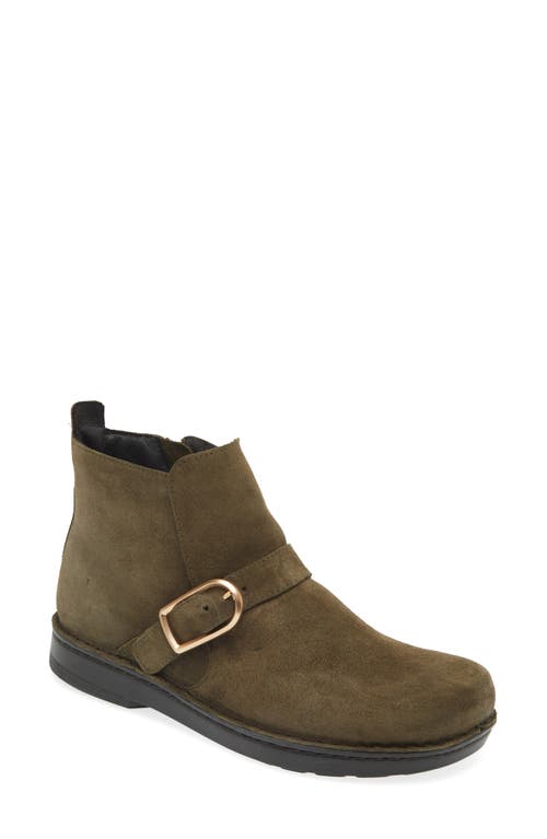 Naot Kolmer Ankle Boot In Oily Olive Suede