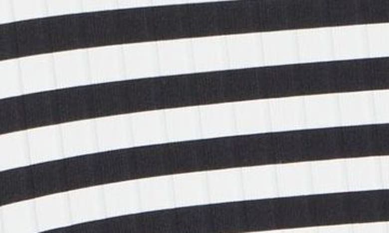 Solid & Striped Baby Stripe Rib Bikini Bottoms In Blackout X Marshmallow
