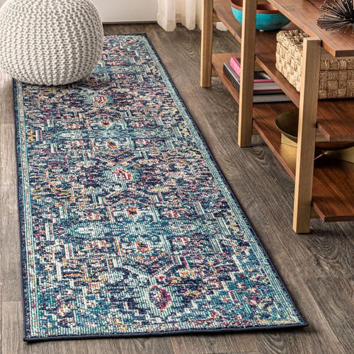 Jonathan Y Zafra Vintage Medallion Peacock Area Rug In Peacock Blue/navy