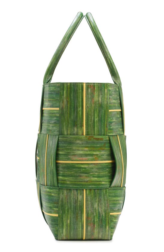 Shop Bottega Veneta Large Arco Intreccio Leather Tote In Raintree/seagrass/sherbert