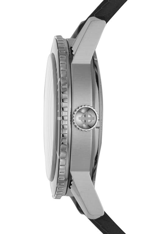 Zodiac Compression Diver Automatic Rubber Strap Watch, 40mm In Black