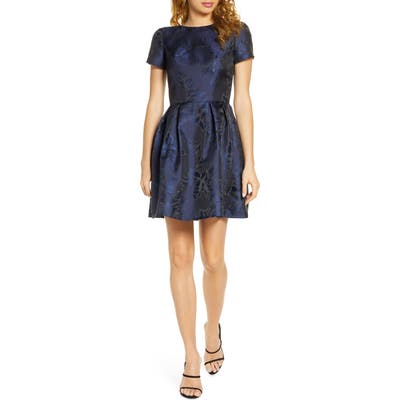 Chi Chi London Zarya Fit & Flare Cocktail Dress, Blue