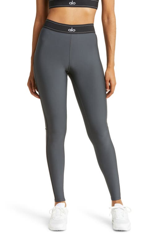 Alo Suit Up High Waist Leggings in Anthracite/Black