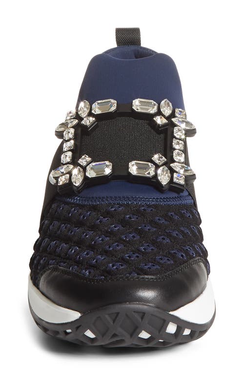 ROGER VIVIER ROGER VIVIER VIV CRYSTAL BUCKLE SLIP-ON SNEAKER 