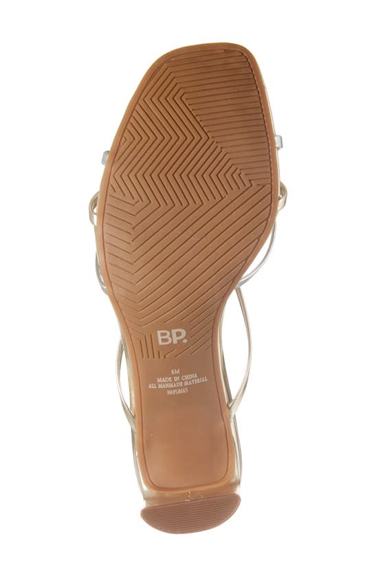 Bp. Karsyn Strappy Slide Sandal In Silver Gold Multi