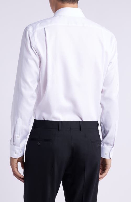 Nordstrom Trim Fit Royal Oxford Dress Shirt In White Royal Oxford