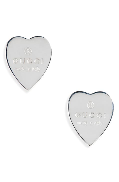 Trademark Heart Sterling Silver Stud Earrings