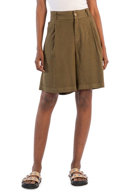 KUT from the Kloth Pleated Linen Blend Shorts at Nordstrom