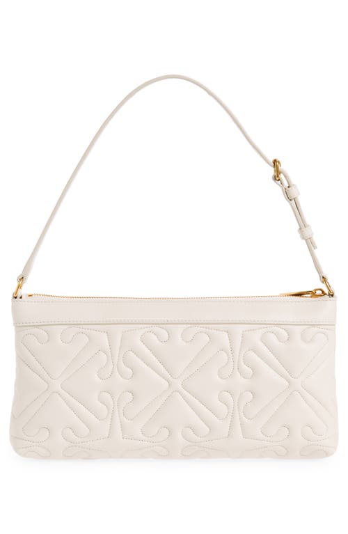 Shop Off-white Arrow Quilted Leather Shoulder Bag In 0400 Dust