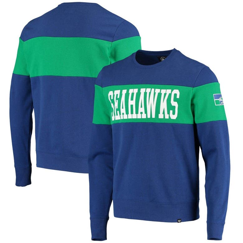 '47 Royal Seattle Seahawks Interstate Throwback Sweatshirt