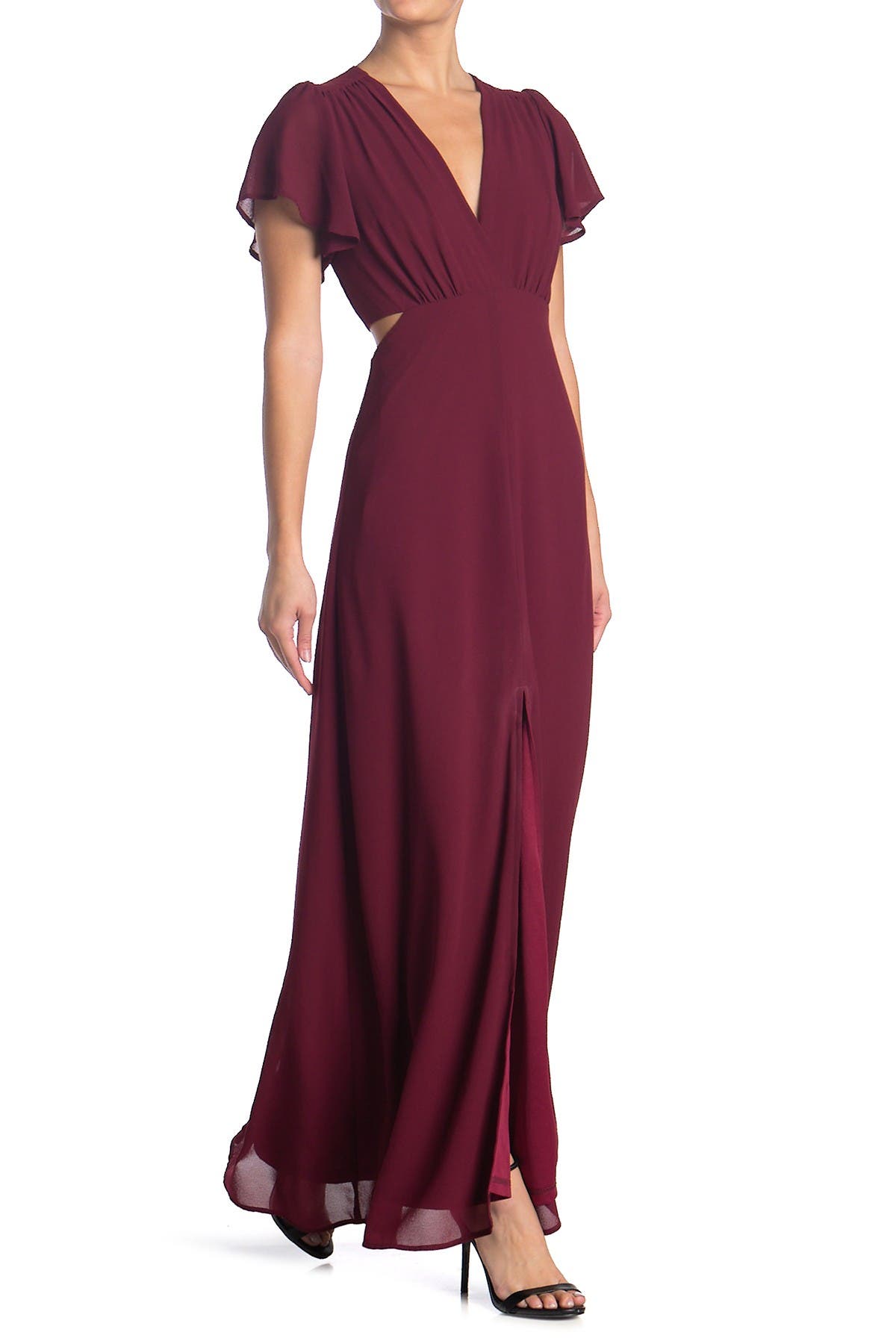 burgundy dress nordstrom rack