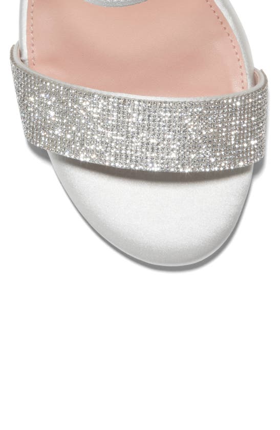 Shop Cole Haan Josie Wedge Sandal In All Over Crystal/ Grey Satin