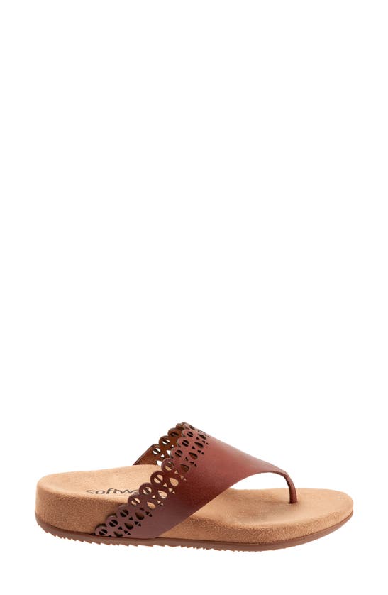 Shop Softwalk ® Bethany Leather Sandal In Brown Toffee