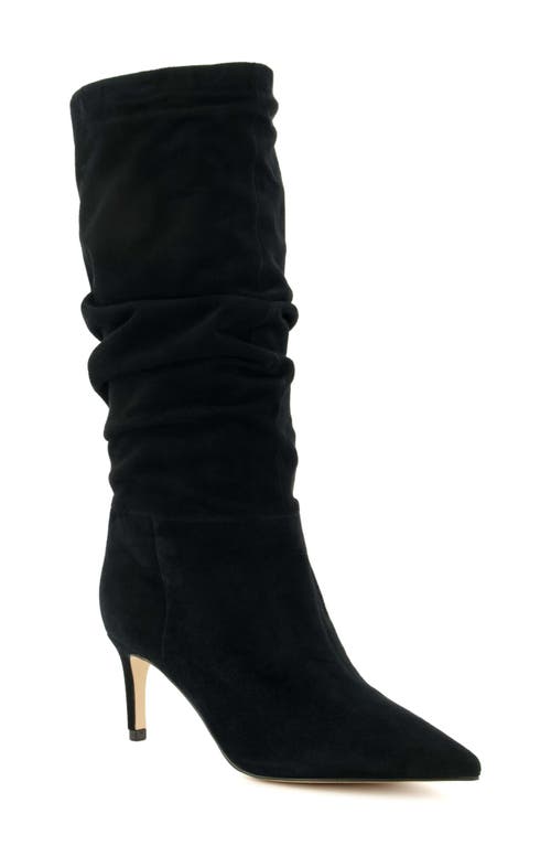 Slouch Pointed Toe Boot in Black