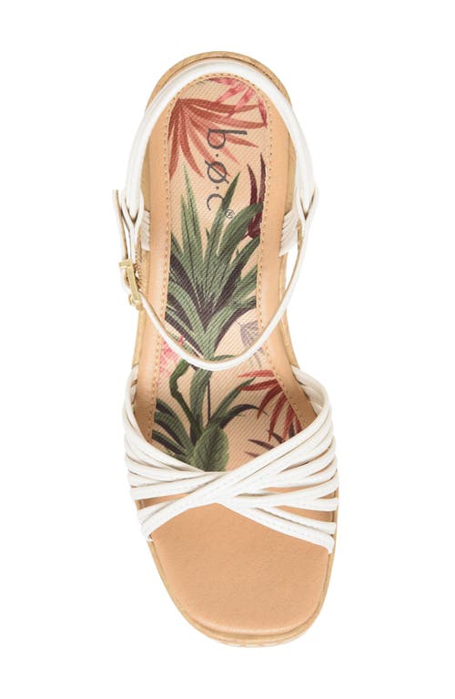 B O C By Børn Catalina Platform Wedge Sandal In Cream