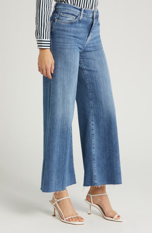 Frame Le Slim Palazzo Raw After Cropped Jeans In Daphne Blue