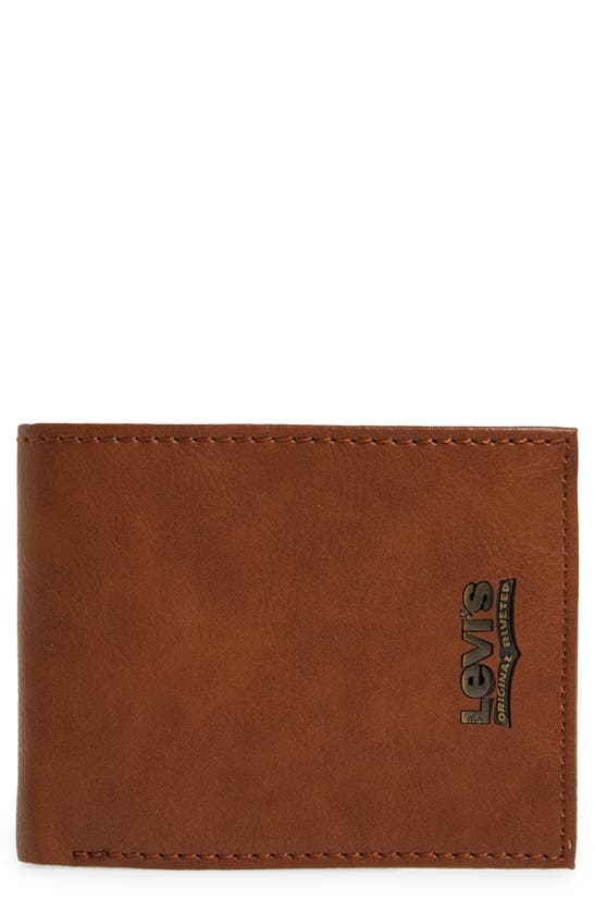Levi's® Passcase Rfid Leather Bifold Wallet In Tan