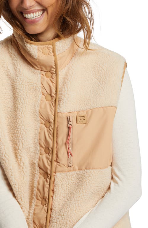 Shop Billabong Hike Up Fleece Vest In Oat