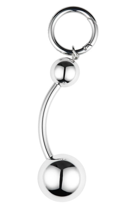 Shop Justine Clenquet Connie Piercing Keychain In Silver