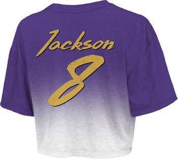 Women's Majestic Threads Lamar Jackson Camo Baltimore Ravens Name & Number V-Neck Tri-Blend T-Shirt Size: Medium