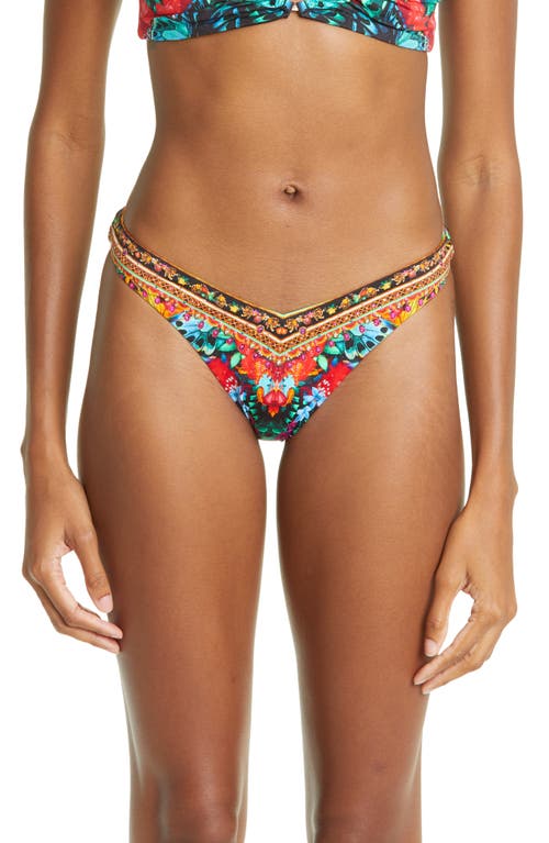 Camilla Flutter Embellished High Waist Bikini Bottoms in In A Flutter
