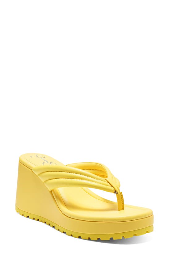 Jessica Simpson Kemnie Platform Wedge Sandal In Buttercup