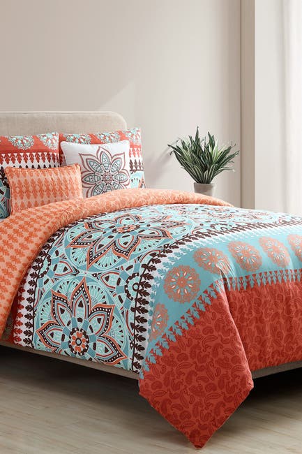 Vcny Home King Ezra Burnt Orange Reversible Comforter Set Orange Nordstrom Rack