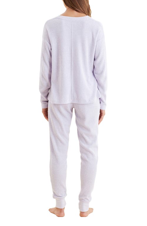 Papinelle Waffle Knit Pajamas In Misty Lilac Marle
