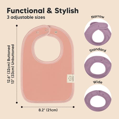 Keababies 8-pack Coast Drool Bibs In Mauve