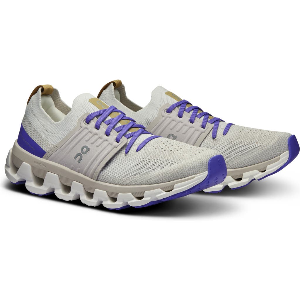 On Cloudswift 3 Running Shoe In White/blueberry