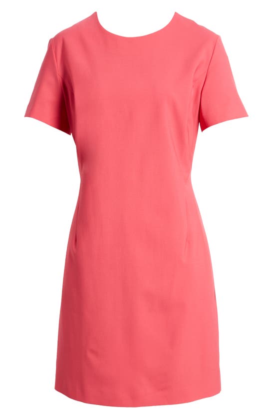 Theory Stretch Wool A-line Dress In Watermelon