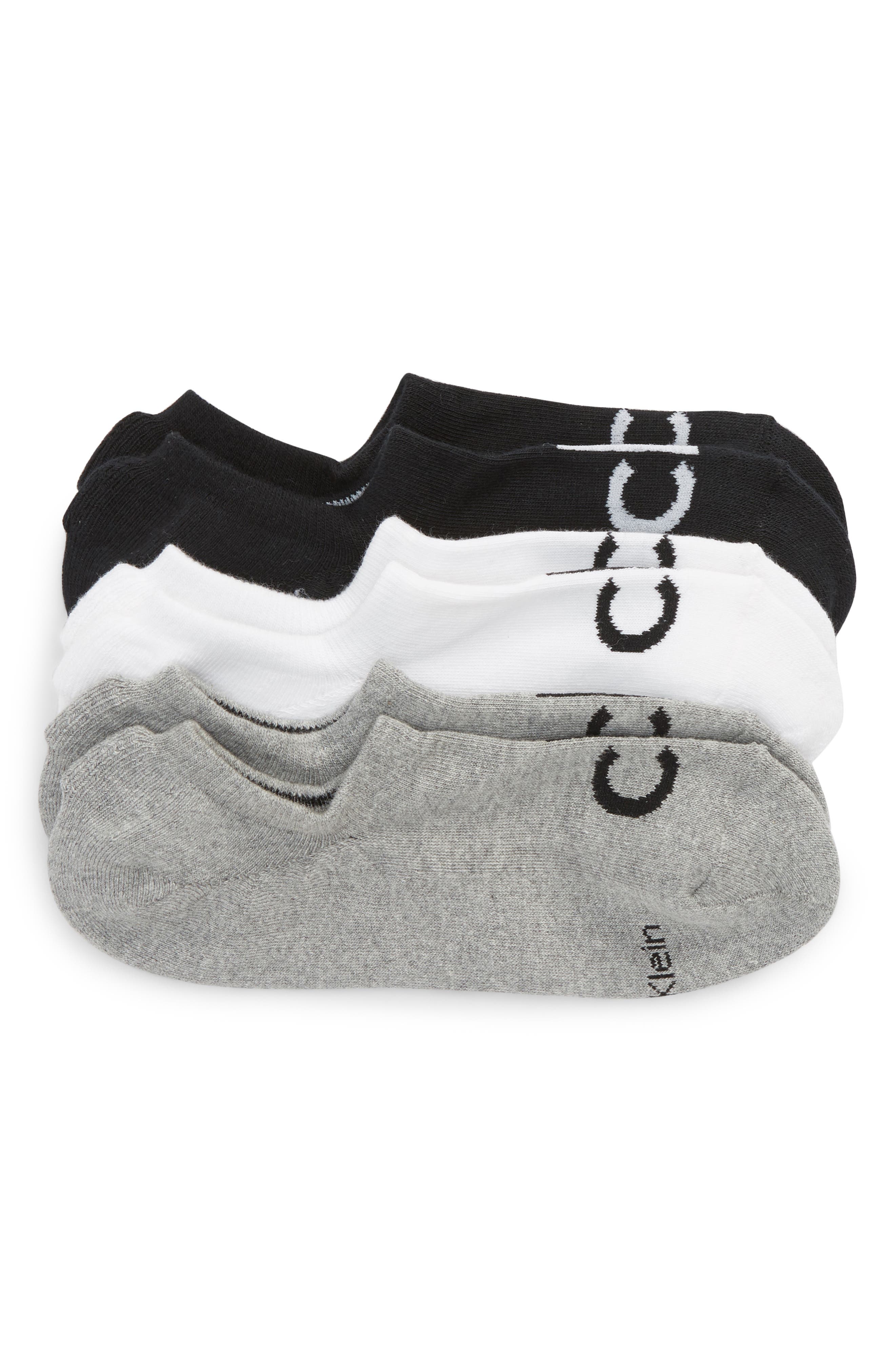 Calvin Klein 3Pack Micro Cushion NoShow Socks Nordstrom