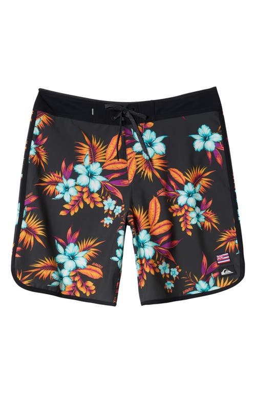 Shop Quiksilver Surfsilk Hawaii Shoreline 19 Board Shorts In Tarmac Apero Class