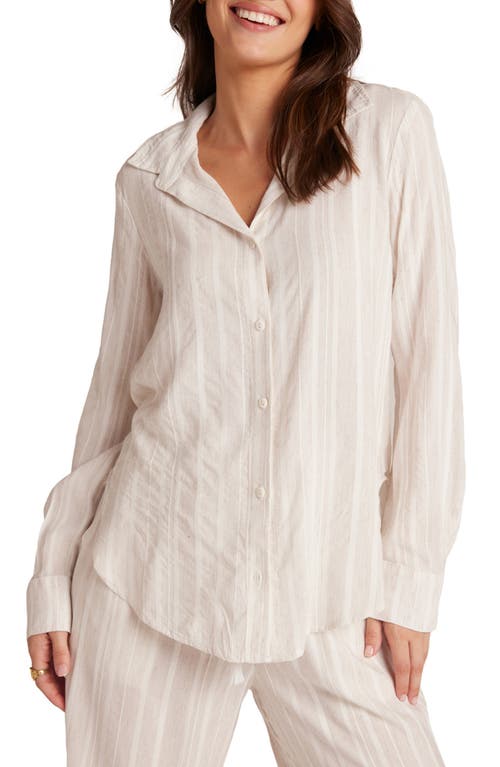 Bella Dahl Flowy Stripe Shirt White Sand at Nordstrom,