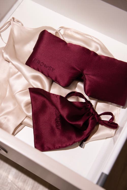 Drowsy Sleep Co . Silk Sleep Mask In La Vie En Rouge