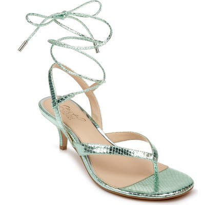 Jewel Badgley Mischka Nolin Lace-Up Sandal, Green
