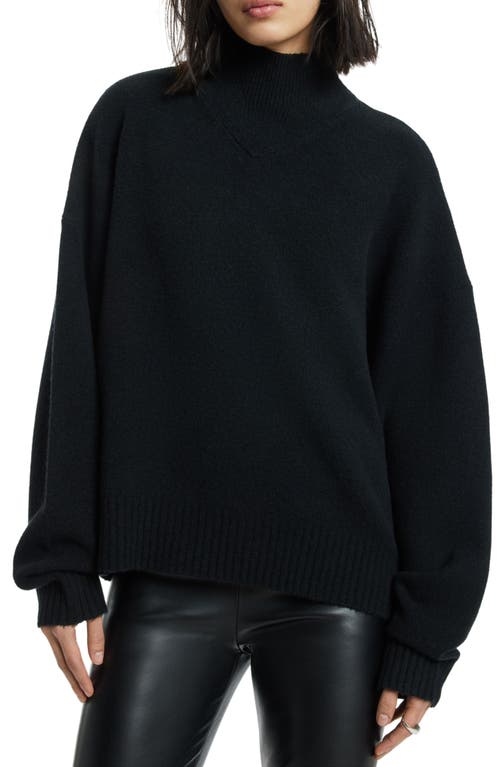 AllSaints A Star Cashmere & Wool Sweater in Black