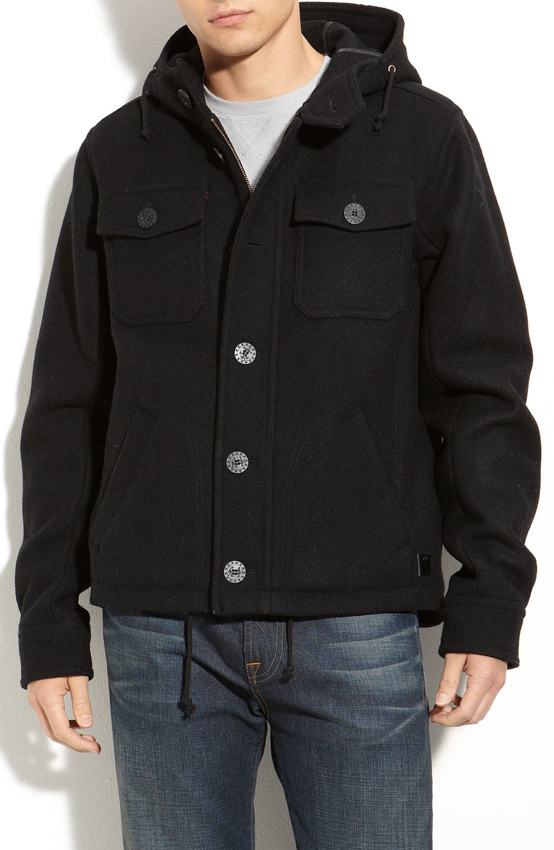 Spiewak 'Barrow CPO' Hooded Wool Blend Jacket Nordstrom