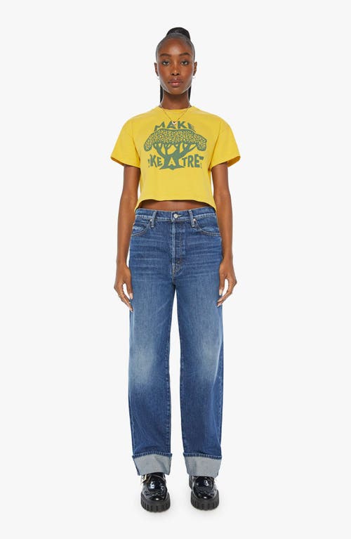 Shop Mother The Grab Back Crop T-shirt In Make Like A Tree