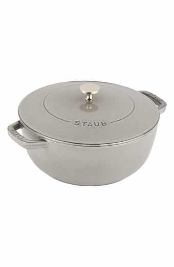 Staub 5.75 quart Turquoise Oval Dutch Oven with Rooster Knob - Whisk