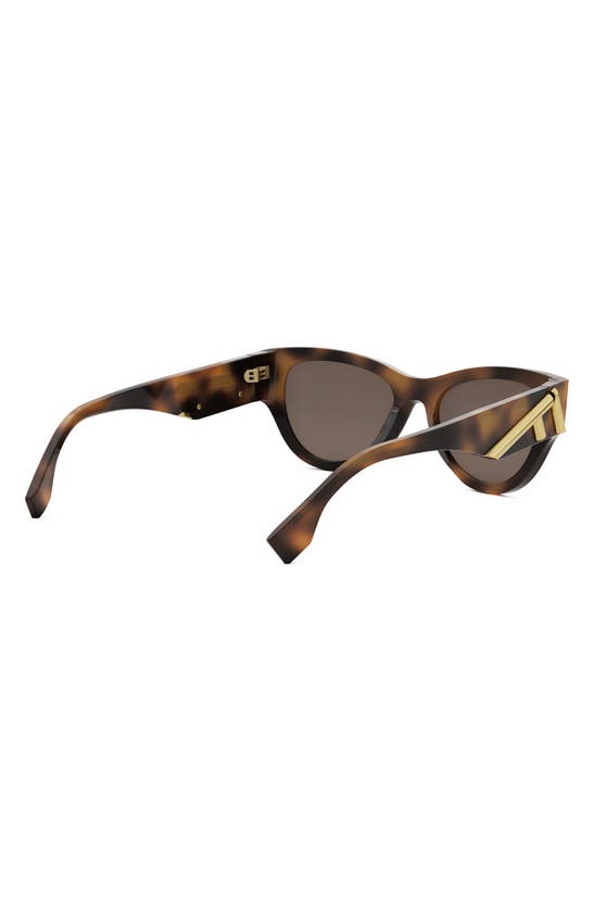 Shop Fendi The  First Cat Eye Sunglasses In Blonde Havana / Brown