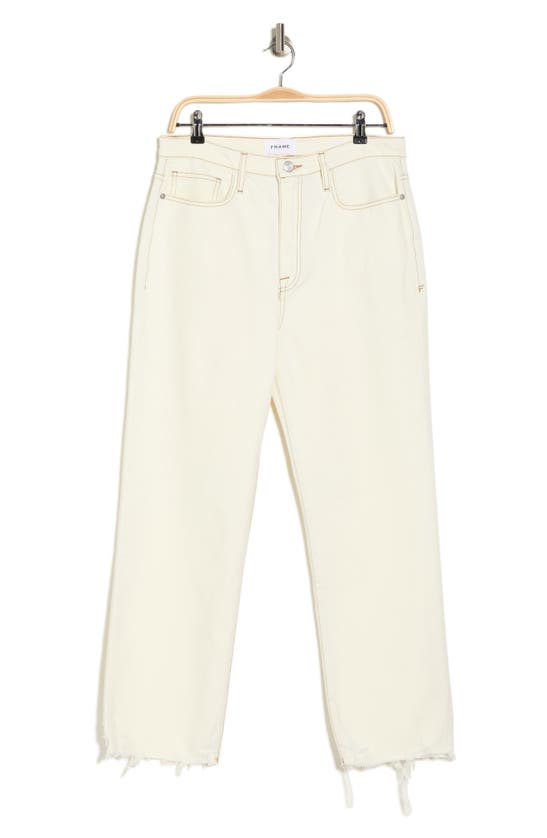 Shop Frame Le Jane Ankle Straight Leg Jeans In Au Natural Clean Modern Chew