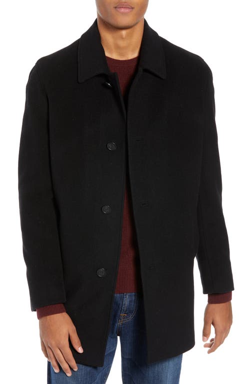 Cole Haan Italian Wool Blend Overcoat in Black