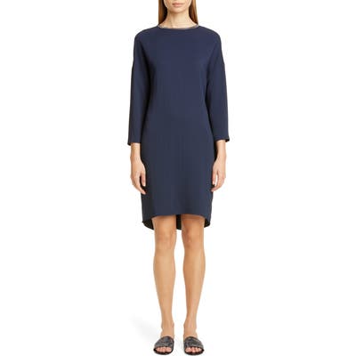 Fabiana Filippi Chain Trim Shift Dress, US / 40 IT - Blue