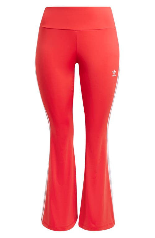 Shop Adidas Originals Adidas Adicolor Flare Leggings In Better Scarlet